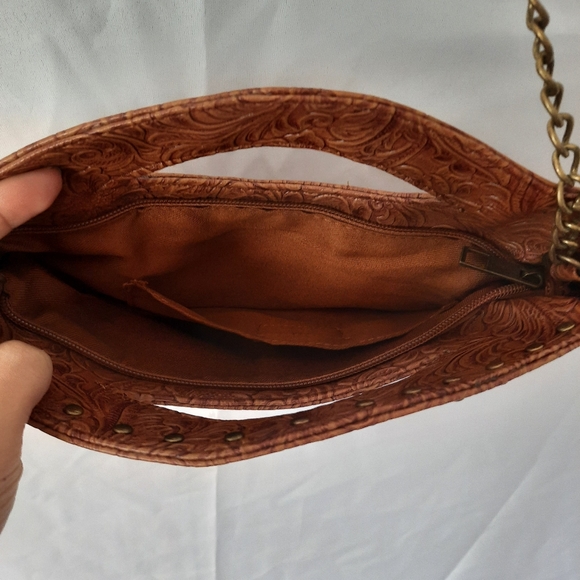 ALDO brown purse with brass detailing - Picture 5 of 6